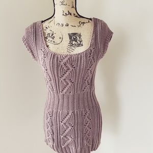 {Anthropologie} Cable Knit Tunic Sweater Top